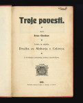 Ivan Cankar: Troje Povesti, 1911 (prva izdaja)