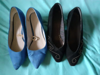 Črne in modre elegantne čevlje št. 38 prodam