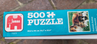 Sestavljanka - puzzle - puzle 500 x: škotski ovčar z mladički, družina