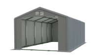 SKLADIŠČNI ŠOTOR 5x10x3.4x2.6 SIV PVC PROF