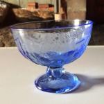 Steklena modra skledica/skodelica za kompot ali sladoled