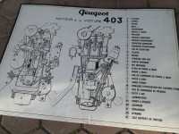 6 kom stari kartonasti plakati Peugeot 403,vintage poster