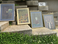 4 x slika M. Špringer,podpisane slike,zasteklena slika,stare slike
