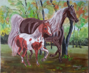 Umetniška slika Konji