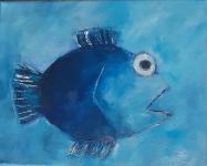 Umetniška slika "Riba modra"