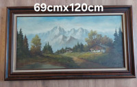 Večja slika gorske pokrajine 69 x 120