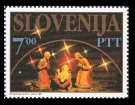 SLOVENIJA 1992 BOŽIČ JASLICE RELIGIJA DEDIŠČINA ** Mi 35 ** znamka