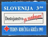 SLOVENIJA 1993 RDEČI KRIŽ ** Mi ZD4 ** doplačilnica SAMOLEPILNA