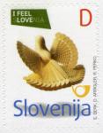 SLOVENIJA 2010 DEDIŠČINA LESENI PTIČ ** Mi 850 ** lepilo na podlagi