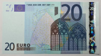 SLOVENIJA 20 Evrov EUR 2002 Trichet UNC Serijska H Redkeje