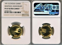 Zlatnik 5000 TOLAR 1991 NGC PF 67 ULTRA CAMEO