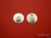 SLO - 20 STOTINOV - 1992, 1993 - UNC