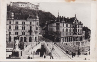 LJUBLJANA 1935 - Stritarjeva ulica, tromostovje & Prešernov spomenik