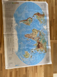 Zemljevid sveta STIEFEL, 154 x 110 cm