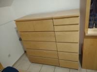 IKEA Malm komoda v barvi breze (furnir) širine 40 in 80