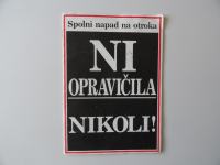 SPOLNI NAPAD NA OTROKA, NI OPRAVIČILA NIKOLI!