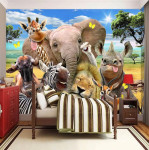 FOTOTAPETA " HAPPY ANIMALS " ( 140*70 cm )