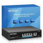 NICGiga GS0410P 5 portno Gbit POE stikalo