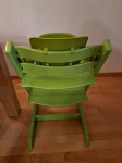 Tripp trapp Stokke stolček za hranjenje + varovalo, svetlo zelen