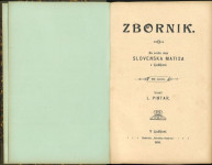 Zbornik, Na svetlo daje SLOVENSKA MATICA v Lj 1906 / uredil L. Pintar