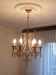 Viseča svetilka/ baročni lestenec na 6 žarnic - zlate barve