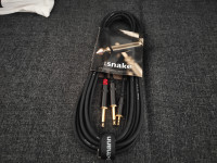 kabel 2 x Mono jack 6.3 mm > Stereo mini jack 3.5 mm