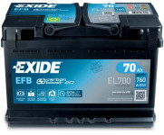 Start&Stop Akumulator EXIDE EL700 EFB 70Ah