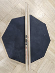 Vadbena guma (practice pad) + bobnarske palice