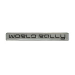 Aluminijast Emblem/Logo World Rally 12x1,5 cm