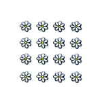 Nalepka Flowers 3D White/Yellow