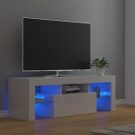 vidaXL TV omarica z LED lučkami visok sijaj bela 120x35x40 cm