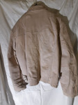 Usnjena - brušeno usnje (semiš) jakna v bež barvi št. 52/54