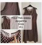 OBLEKA - št.L ■pikčasta - polka dots ■nova