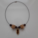 NOVA unikatna ročno izdelana ogrlica v rjavih in zlatih barvah, 20 eur