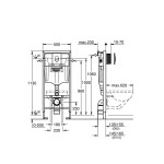 Podometni splakovalnik Grohe Rapid SL, s tipko Skate air, krom sijaj