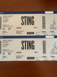 Prodam 2 karti za KONCERT STING ARENA ZAGREB, TRIBUNA