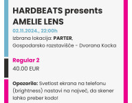 Amelie Lens gospodarsko razstavišče 2 karti 50€