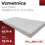 Vzmetnica Euro Classic Piljek 200x90cm višine 15-23cm - piljek.hr