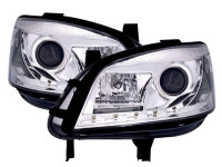 Žarometi Opel Zafira 99-05 LED osvetlitev krom