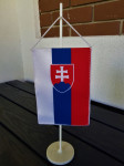 Zastavica namizna državna SLOVAŠKA REPUBLIKA 11,4 x 16,5 cm platnena