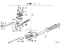 BMW K in R sprednji glavni cilinder za spred. zavoro OEM: 32722302356