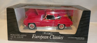 ERTL MERCEDES-BENZ 190 SL COUPE ROADSTER EUROPEAN CLASSICS RED 1:18