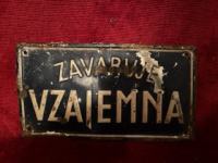 vintage kovinska tablica "zavaruje Vzajemna"