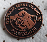 Planinska značka YU Alpinistična odprava Mont Blanc PD Mozirje 1982