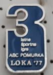 Značka 3. letne športne igre ABC Pomurka Loka 1977