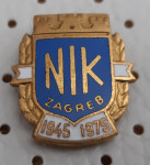 Značka NIK Zagreb 1945/1975 tovarna oblačil emajlirana