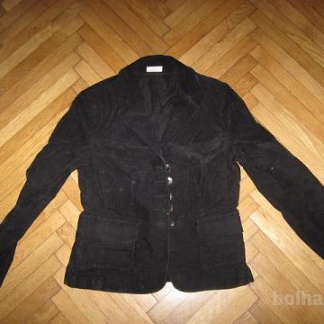 črn blazer iz rebrastega ozkega žameta Hirsch vel.36