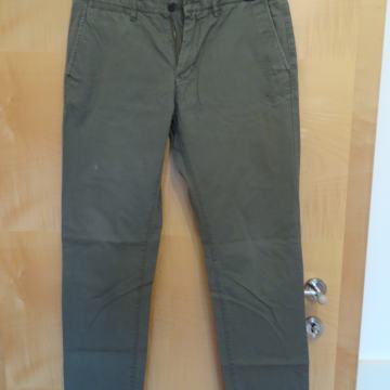 moške hlače slim fit, zeleno sive, H&M, št. EUR 31