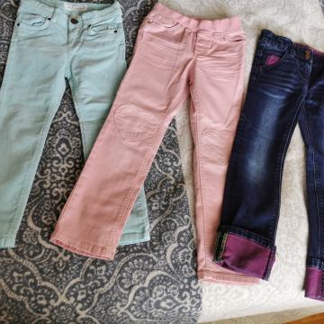 Dekliške hlače jeans, žametne Esprit, H&M110 (4-5 let)