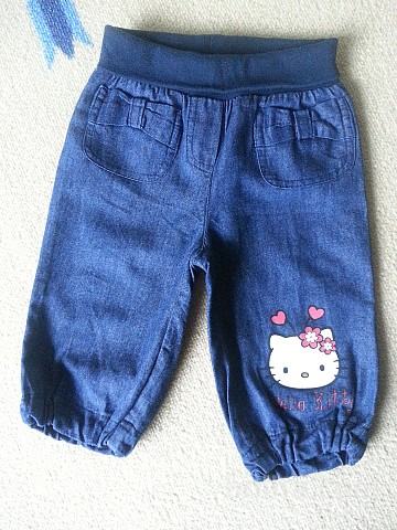 HELLO KITTY JEANS HLAČE 68 - NOVE